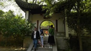 Natural and cultural scenery when walking in tianping mountain, suzhou, China. High quality 4k footage