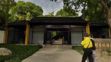 Natural and cultural scenery when walking in tianping mountain, suzhou, China. High quality 4k footage