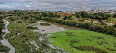 Parktaki nehrin güzel manzarası