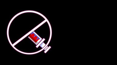 Bu önerge etkili bir şekilde uyuşturucu kullanımının tehlikeleri hakkında güçlü bir mesaj iletir. Üstte ve altta koyu kırmızı aksanlı koyu siyah arka plan ciddi ve acil bir atmosfer yaratır..