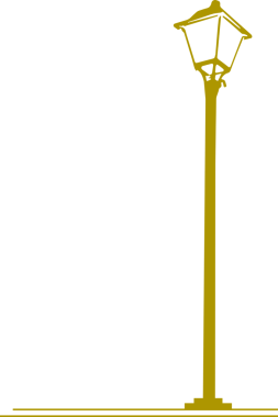 Siyah arkaplanda sokak lambası