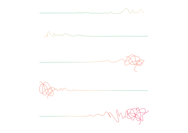Bir dizi el çizimi çizgileri. vektör illüstrasyonu