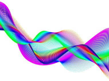 Renkli dalgalarla soyut dalga arkaplanı. vektör eps10