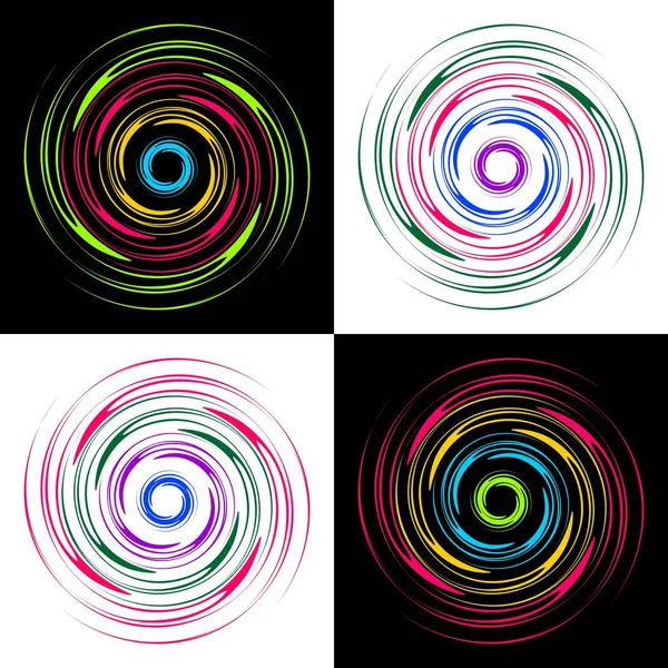 Abstrakter Hintergrund Mit Spiralkreisen — Stockvektor