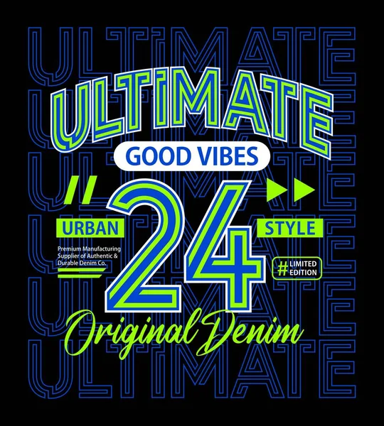 stock vector Ultimate good vibes vector illustration of a set of numbers, t-shirt, and other