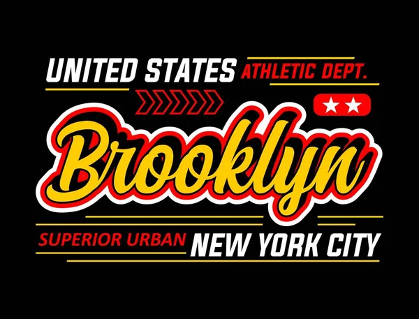 Brooklyn Shirt Αθλητικά Ένδυσης Αθλητισμός Κλαμπ Κόμμα Αφίσα Πανό Διανυσματική — Διανυσματικό Αρχείο
