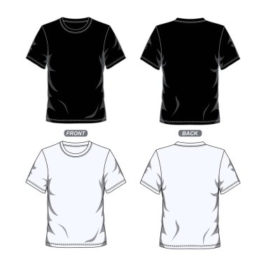 Tasarımınız için tişört şablonu. vektör illüstrasyonu