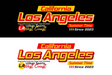 Los Angeles şehir sporları, grafik tasarımı, slogan tişörtü, vektör illüstrasyonu, tişörtlerdeki baskılar vs..