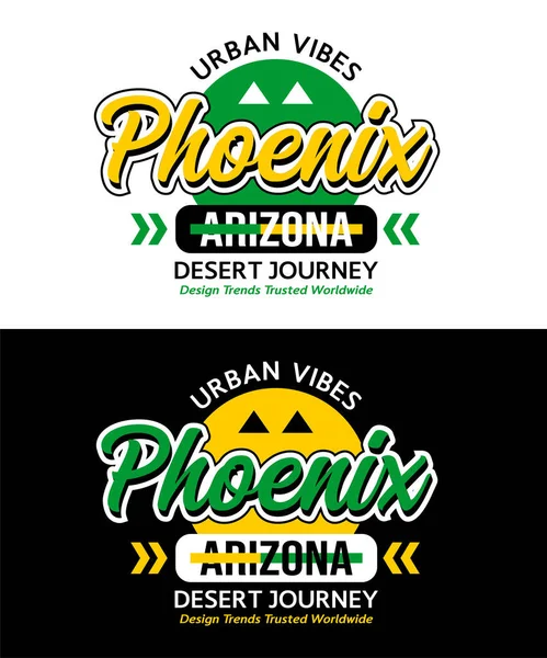 Phoenix şehir dairesi klasik yazı tipi, grafik tasarımı, slogan tişörtü, vektör illüstrasyonu, tişört baskısı vs..
