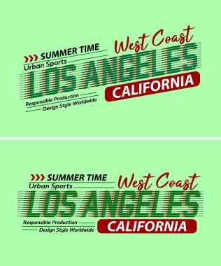 Los Angeles şehrinin klasik kentsel titreşimleri çizgili gölge yazı tipi, grafik tasarımı, slogan tişörtü, vektör illüstrasyonu, tişört baskısı vs..