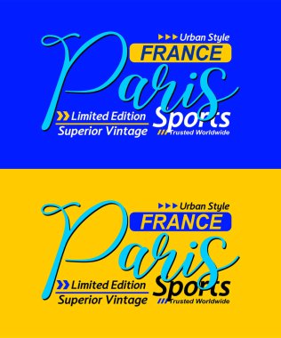 Paris şehir yazı karakteri üstün vintage, grafik tasarım, slogan t-shirt, tipografi, vektör illüstrasyonu, t-shirtlerdeki baskılar vs..