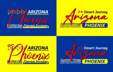  Arizona Phoenix şehir yazı tipi üstün vintage, grafik tasarım, slogan t-shirt, tipografi, vektör illüstrasyonu, tişörtler vs..