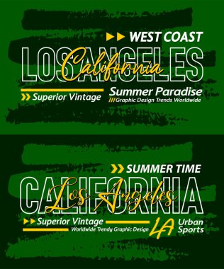Kaliforniya Los Angeles şehir yazı tipi grunge Üstün vintage, grafik tasarım, slogan t-shirt, tipografi, vektör illüstrasyonu, tişört baskısı vs..