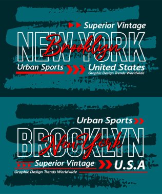 Brooklyn New York şehir yazı tipi grunge Üstün vintage, grafik tasarım, slogan t-shirt, tipografi, vektör illüstrasyonu, tişört baskısı vs..