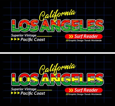 Los Angeles şehir çizgisi spor tarzı klasik kolej, grafik tasarımı, slogan tişörtü, tipografi, vektör illüstrasyonları, tişörtler vs..
