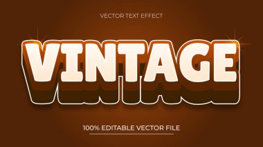 Eski kahverengi metin tarzında eski düzenlenebilir metin efekti