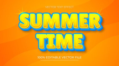 Tasarım şablonu için Yaz Saati metin efekti 3d