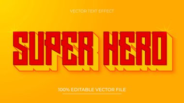 Süper Kahraman 3d metin efekti ve düzenlenebilir metin efekti