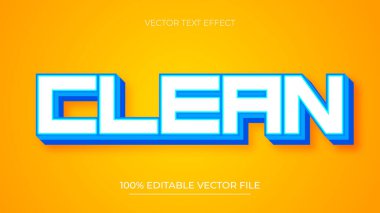 Modern Blue eğiliminde temiz düzenlenebilir metin efekti