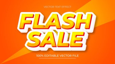 Flaş Satış Metni Efekti Banner ve Poster Başlığı Düzenlenebilir yazı tipi