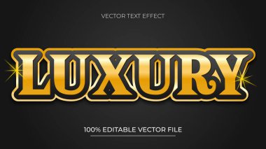 Siyah ve Altın Renkli Düzenlenebilir Lüks metin efekti