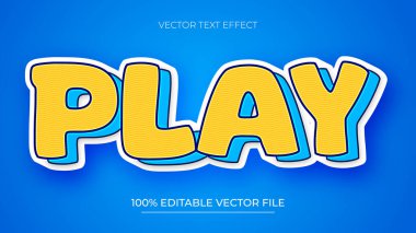 Banner ve Poster Başlığı Düzenlenebilir yazı tipi için Metin Efektini Oynat