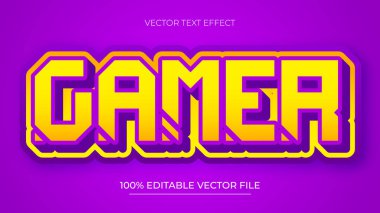 Oyuncu metin efekti düzenlenebilir Gelecek Neon metin biçimi