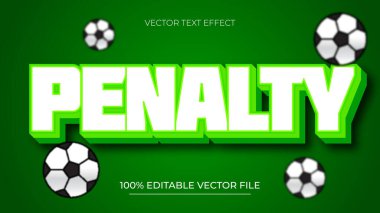 Yeşil ve beyaz renkli 3d düzenlenebilir metin efekti