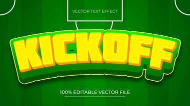 Yeşil ve beyaz renkli 3d düzenlenebilir metin efektini başlat