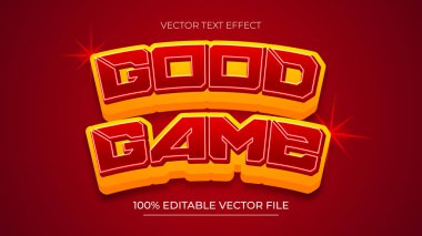 Gelecekteki oyunlarda iyi Oyun Düzenlenebilir metin efekti kırmızı ve turuncu renk