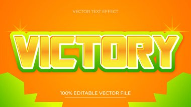 Zafer Metni Efekti Düzenlenebilir Yazı Tipi Efekti yeşil ve sarı gradyan