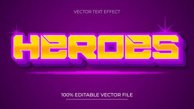 Neon turuncu renk tarzıyla zafer oyunu düzenlenebilir metin efekti