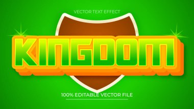 Krallık metin efekti yeşil renk biçimli düzenlenebilir geleceksel ve oyun metin biçimi