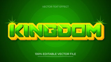 Krallık metin efekti yeşil renk biçimli düzenlenebilir geleceksel ve oyun metin biçimi