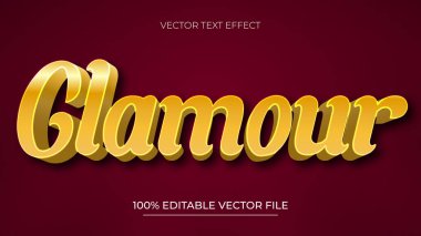 Lüks Altın temalı Cazibeli 3d düzenlenebilir metin efekti şablonu