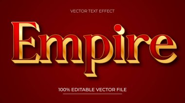 İmparatorluk Düzenlenebilir Metin Efekti lüks kırmızı renk biçimi