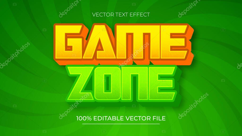 Game Zone Editable text effect Bold and strong style