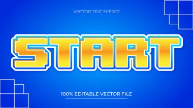 Düzenlenebilir metin efekti piksel biçimi Vektör metin efektini başlat