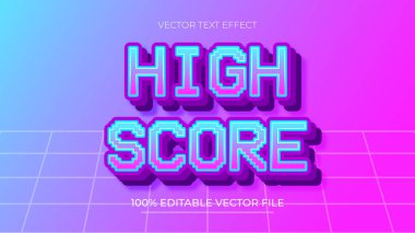 Yüksek Puanlı gelecekteki düzenlenebilir piksel film oyunu tarzı metin efekti