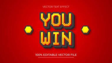 Piksel yazı tipi ile düzenlenebilir metin efekti kazandınız