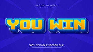 Piksel yazı tipi ile düzenlenebilir metin efekti kazandınız