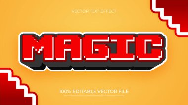 Klasik piksel biçiminde düzenlenebilir sihirli metin efekti