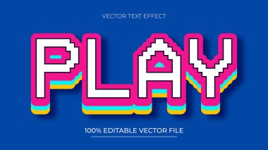 3d Piksel Düzenlenebilir Metin Efekti