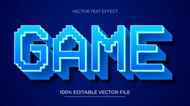 Piksel Oyun düzenlenebilir metin efekti şablonu