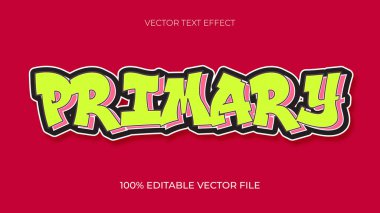 Graffiti Birincil Vektör Tam Düzenlenebilir Akıllı Nesne Metin Efekti