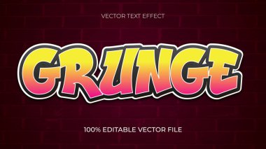 Renkli 3d Grunge Boya Düzenlenebilir Metin Efekti Tasarımı Graffiti Biçimi