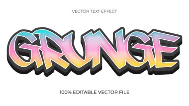 Renkli 3d Grunge Boya Düzenlenebilir Metin Efekti Tasarımı Graffiti Biçimi