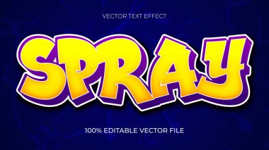 Graffiti Sprey 3d düzenlenebilir metin efekti graffiti biçimi