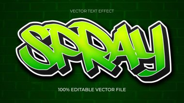 Graffiti Sprey 3d düzenlenebilir metin efekti graffiti biçimi