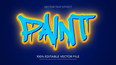 Renkli grafiti biçimi Düzenlenebilir metin efektini boya